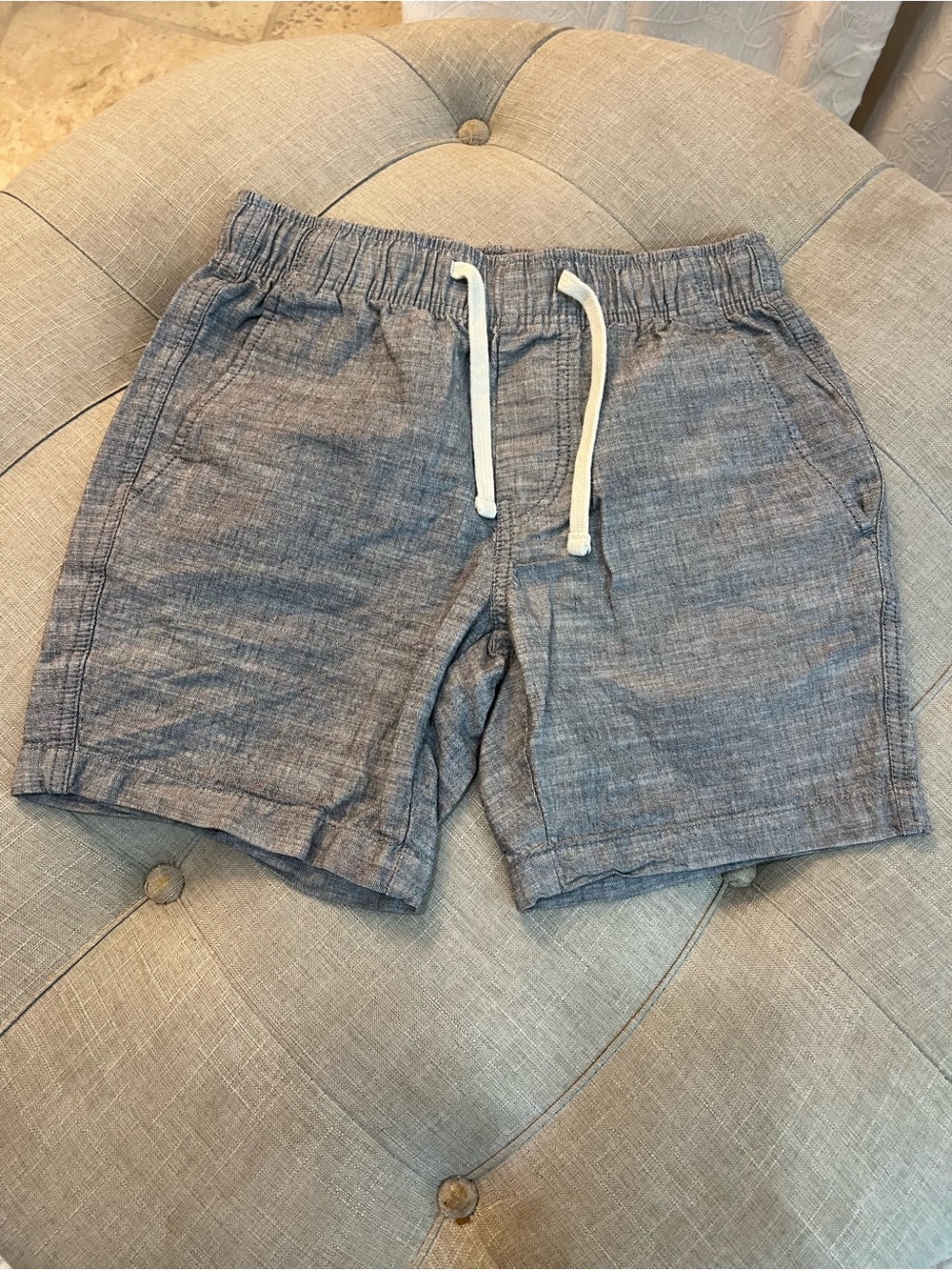 St. John's Bay Heathered Light Blue Drawstring Athletic Shorts